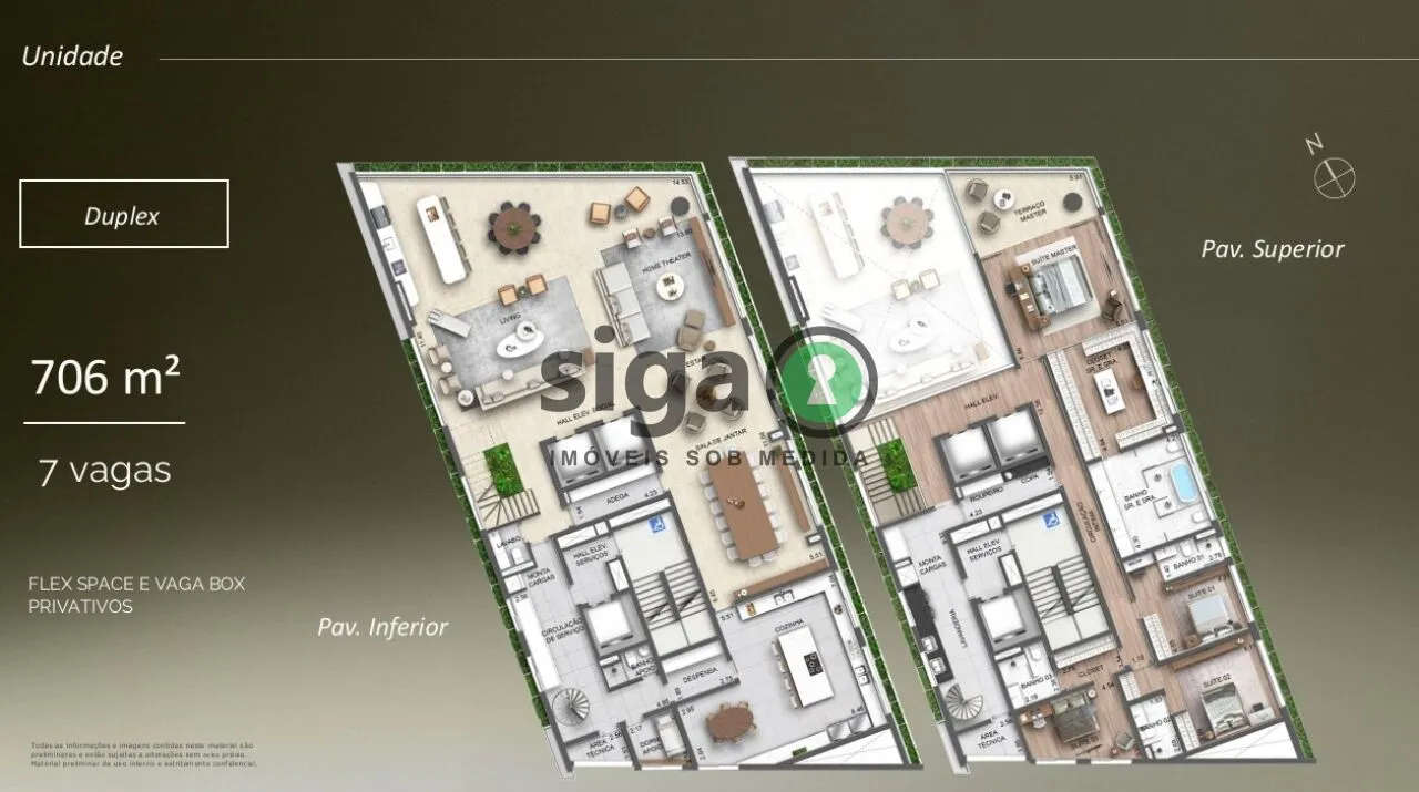Imagem Apartamento Duplex para venda na Vila Nova Conceição 04 suítes, São Paulo - SP