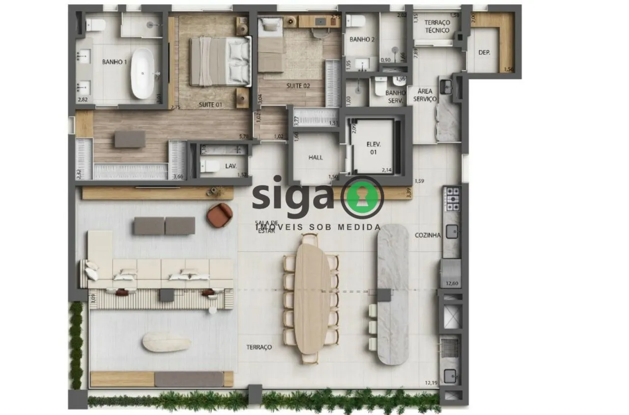 Imagem Apartamento para venda em Moema 03 suítes, São Paulo - SP