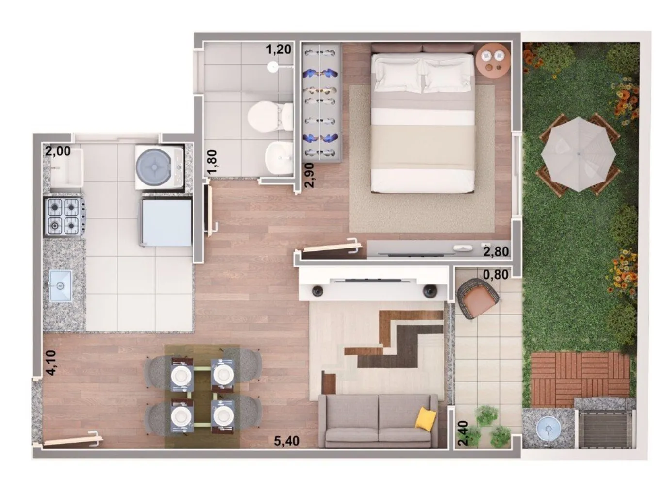 Imagem Apartamento à venda em São Paulo-SP: 1 quarto, 1 banheiro, 35,00 m² no bairro Jardim Oriental - Condomínio Casa Thema