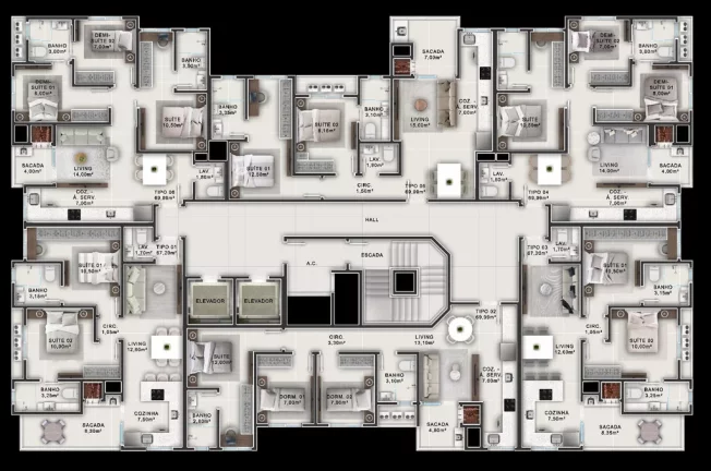 Imagem Galileu - Apartamento à venda no bairro Morretes - Itapema/SC