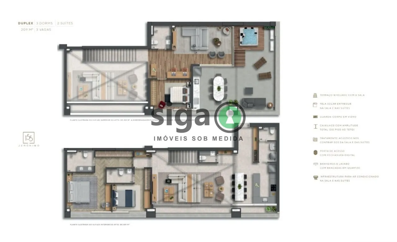 Imagem Cobertura Duplex para venda no Itaim Bibi 03 dormitórios, São Paulo - SP