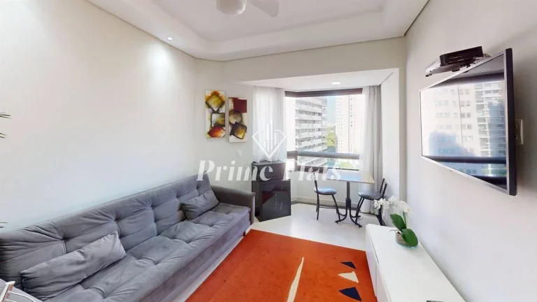 Imagem Flat disponível para locação no Royal Ibirapuera Park, com 42m², 1 dormitório e 1 vaga