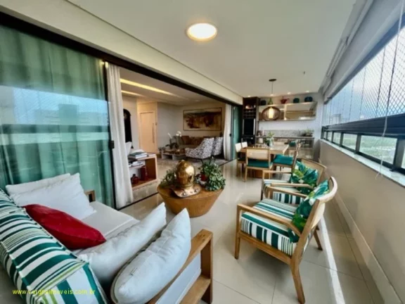 Imagem Apartamento Alto Padrão com Vista Mar ? 4 Suítes em Patamares | 198m² | Varanda Gourmet | 3 Vagas