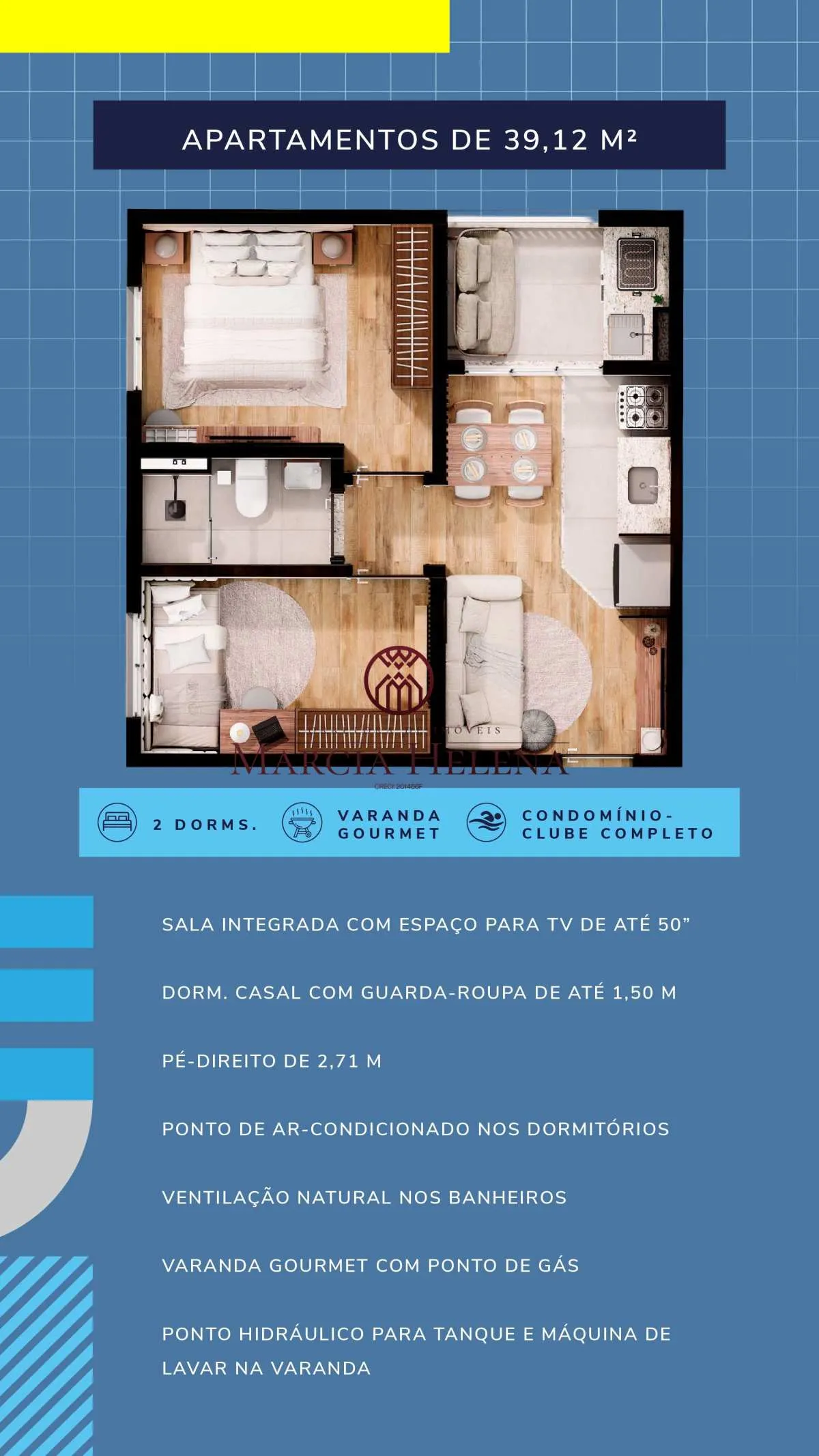 Imagem Apartamento à venda em Campinas, Nucleo Santa Izabel, com 2 quartos, 40,85m2