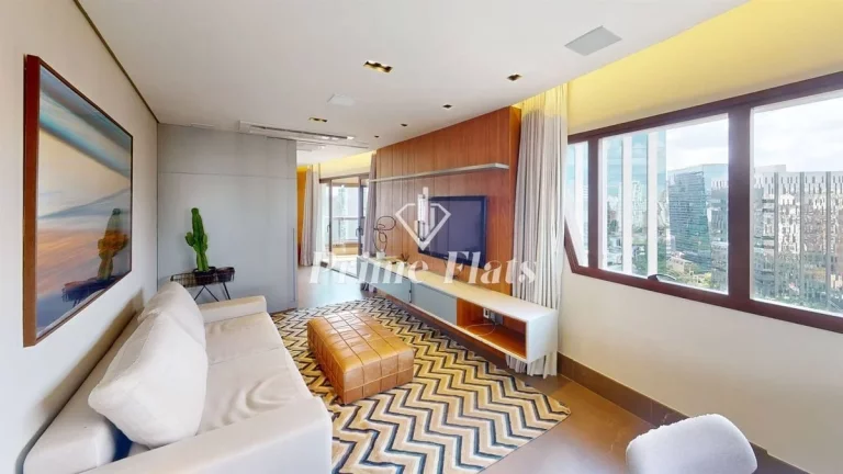 Foto do imóvel Flat disponível para locação no Cyrela by Pininfarina no Itaim Bibi, com 96m², 1 dormitório e 4 vagas em Rua das Fiandeiras