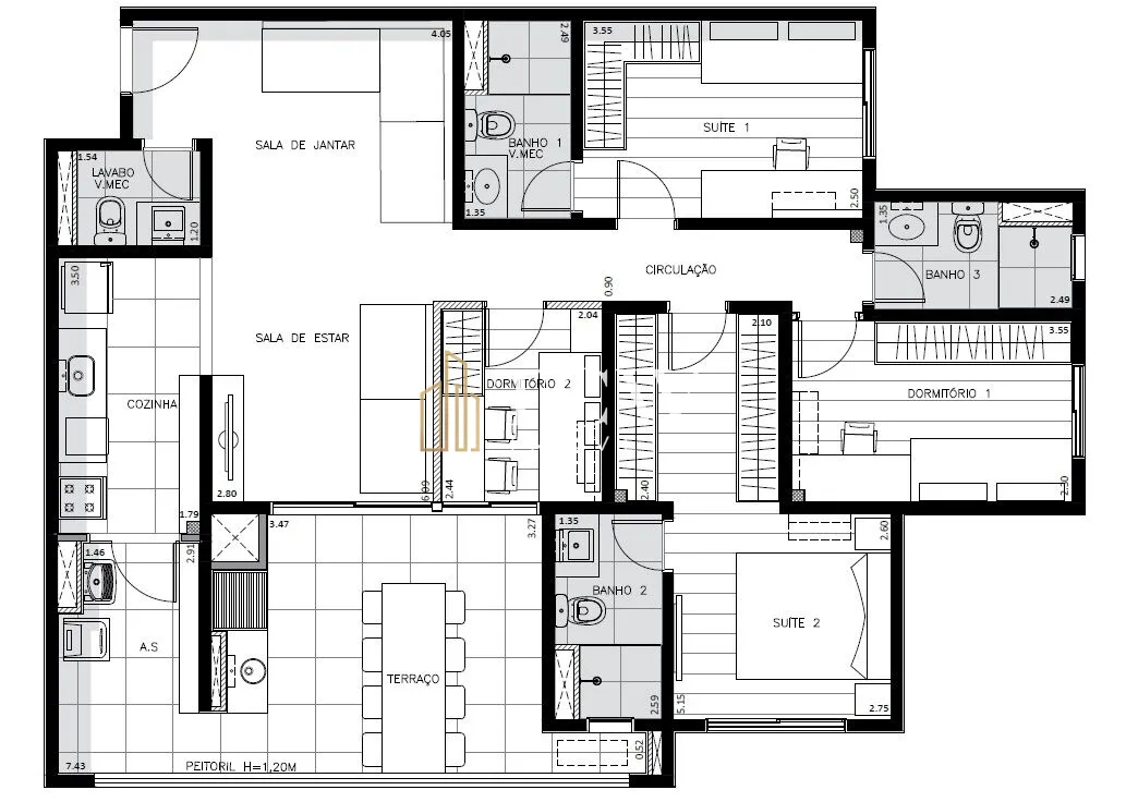Imagem Apartamento Padrão 110m2