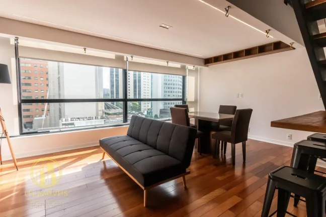 Imagem Duplex para Locação na Vila Olimpia: Mobiliado, com 1 suíte e 1 vaga.