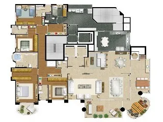 Imagem Apartamento de luxo à venda: 4 quartos, 4 suítes, 2 salas, 5 banheiros e 335m² na Vila Regente Feijó, São Paulo-SP - Condomínio Edifício Bauhaus Anália Franco.