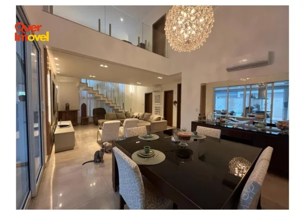 Imagem Luxuosa Casa em Condomínio à Venda em Ribeirão Preto-SP, Jardim Cybelli: 4 Quartos, 4 Suítes, 1 Sala, 5 Banheiros, 4 Vagas, 266,10 m².