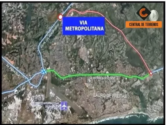 Imagem ÁREA NA VIA METROPOLITANA DE LAURO DE FREITAS