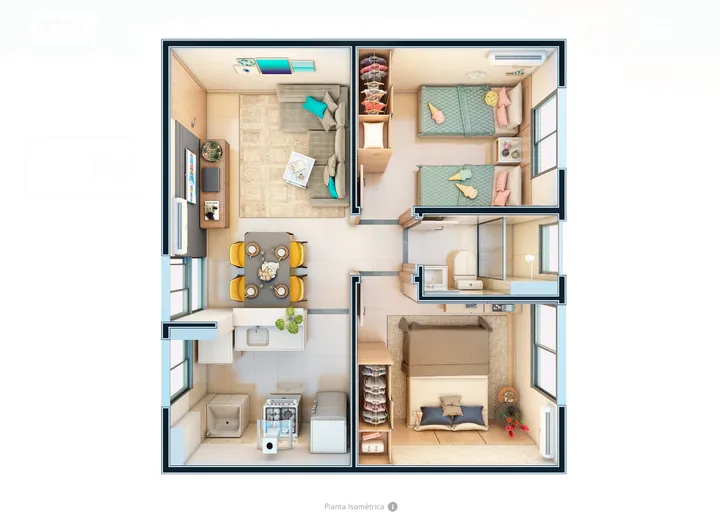 Imagem Apartamento com 2 Quartos à Venda, 39 m² em Planalto - Manaus