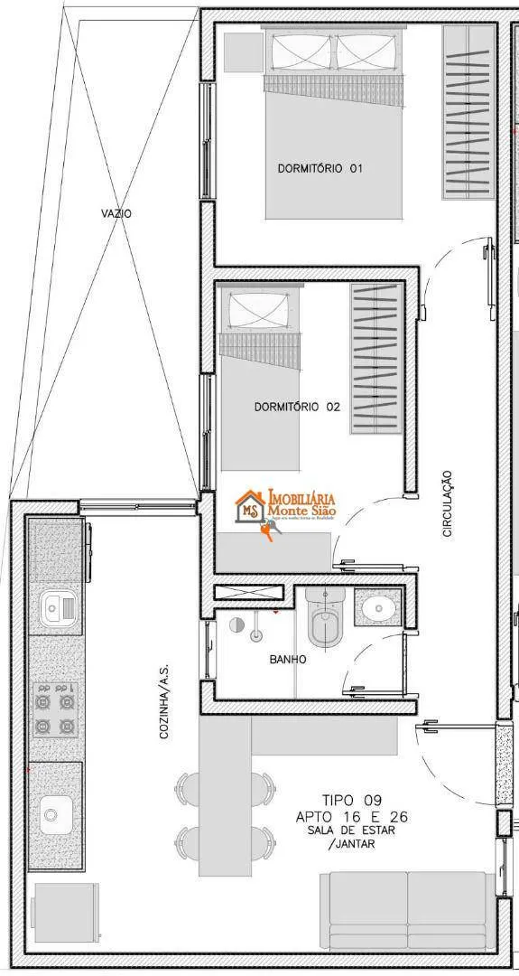 Imagem Apartamento com 2 dormitórios à venda, 40 m² por R$ 269.900 - Vila Constança - São Paulo/SP