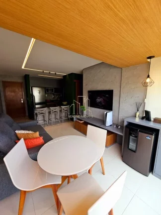 Imagem Lindo apartamento decorado vista mar quarto e sala varanda gourmet a venda em Armação