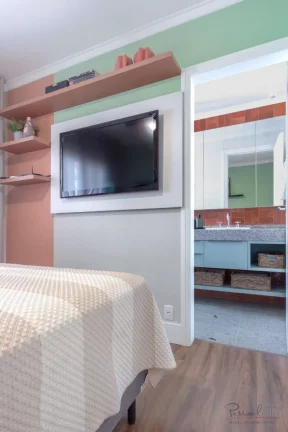 Imagem Apartamento semi-mobiliado à venda com 4 suítes, sendo uma master com closet, lavabo, sacada com c...