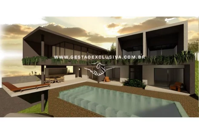 Foto do imóvel ALTO PADRÃO 5 SUÍTES PISCINA DE BORDA INFINITA LAZER COMPLETO CASA/CASEIRO