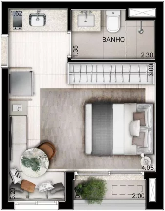 Imagem Studio à venda, 25 m² por R$ 417.000,00 - Campo Belo - São Paulo/SP