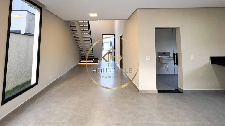 Imagem Casa nova, 3 Dorms, 1 Suíte, Closet, Piscina, Condomínio Fogaça, Jacareí.