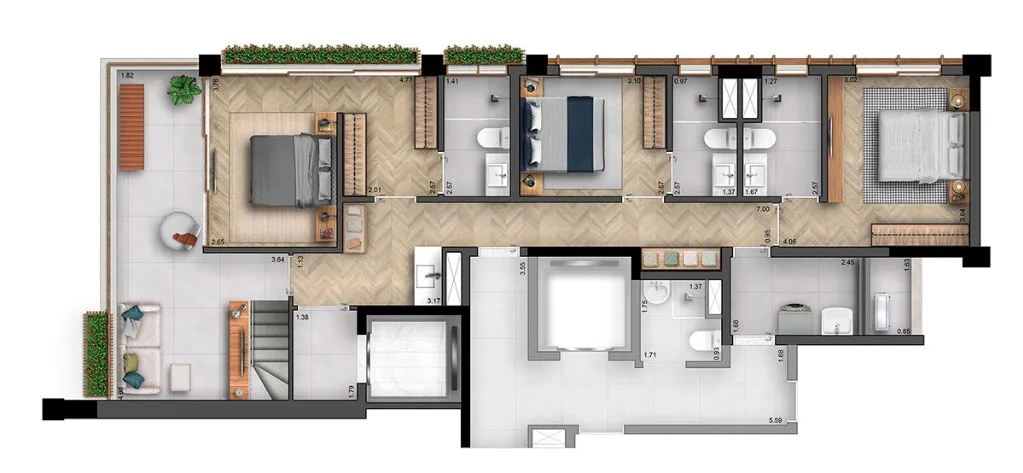 Imagem Cobertura duplex em Itaim Bibi São Paulo SP, comprar apartamento em Itaim Bibi São Paulo SP, apartment in São Paulo Brazil, apartamento 3 suítes em SP