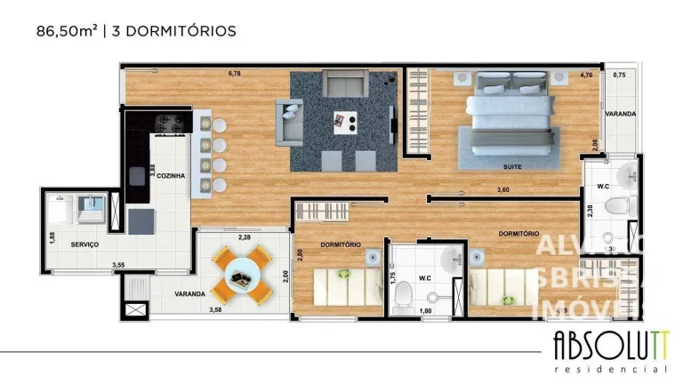 Imagem Apartamento novo com 3 dormitórios 1 suíte 86,50 m² à venda no B Itu Novo Centro localização privilegiada em Itu SP