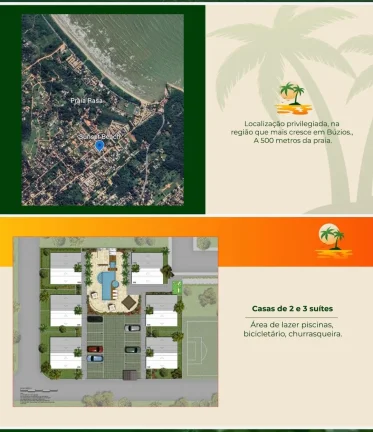 Imagem Casa Duplex para Venda em Cabo Frio, Long Beach (Tamoios), 3 dormitórios, 2 suítes, 3 banheiros, 1 vaga