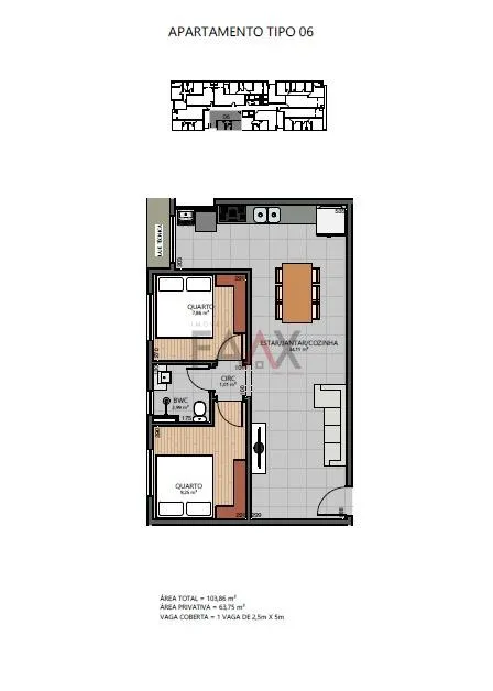 Imagem Apartamentos à venda no Ed. Vista do Lago na SANTA CRUZ em GUARAPUAVA - PR
