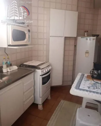 Imagem EXcelente apartamento de 1 dormitório todo mobiliado com vista mar em São Vicente.