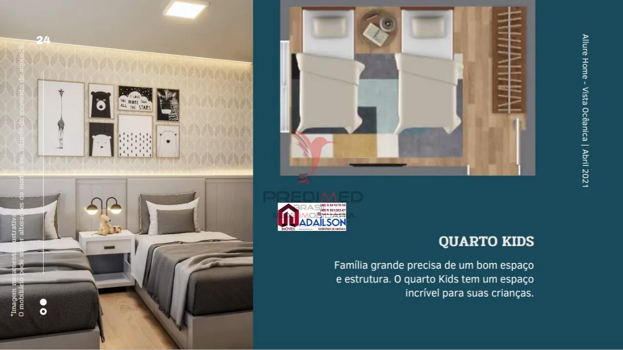 Imagem Allure Home Residence Apto 2 dorm com um suíte Barreiros - São José/SC