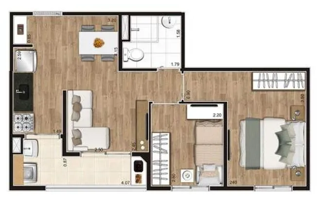 Imagem Apartamento com 2 dormitórios à venda, 43 m² por R$ 450.000,00 - Vila Itapegica - Guarulhos/SP