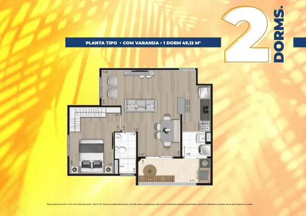 Imagem Apartamento com 1 Quarto à Venda, 47 m² em Vera Cruz - Mongaguá