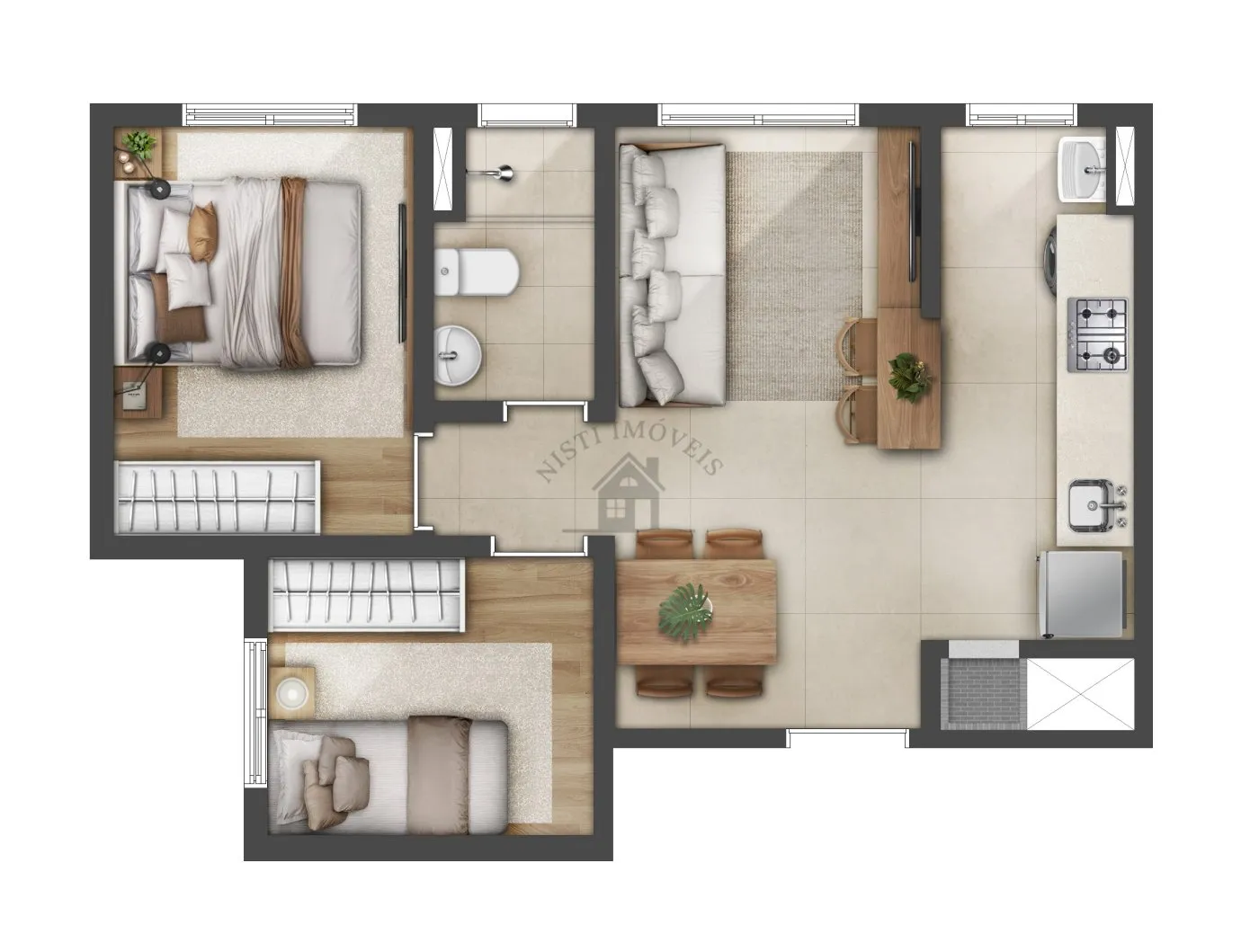 Imagem Apartamento 2 quartos para Venda no bairro Santa Maria Goretti em Porto Alegre