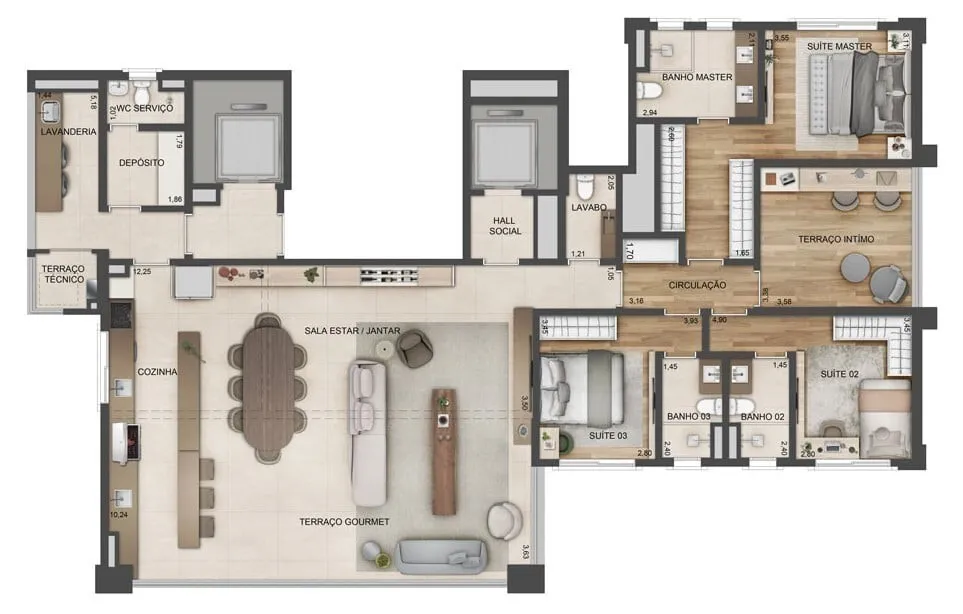 Imagem Apartamentos com 3 quartos a venda em Jardim Paulista São Paulo SP, apartment in São Paulo Brazil, apartamento com 3 suítes a venda em São Paulo SP