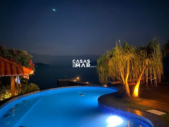 Imagem Casa Frente Mar Tanguá Angra dos Reis-RJ: 5 suítes + dependência, piscina, churrasqueira, píer e mais!
