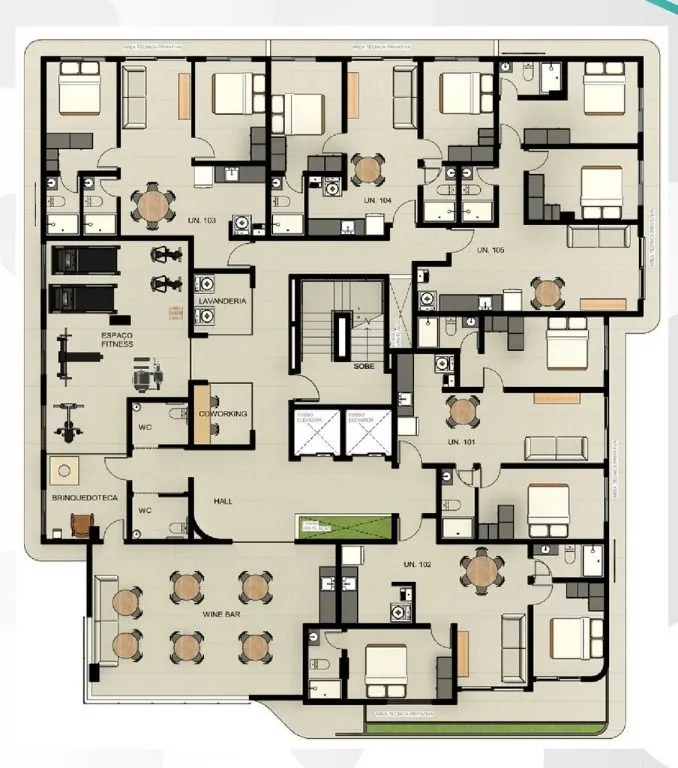 Foto do imóvel Apartamento à venda, 50 m² por R$ 489.529,40 - Bessa - João Pessoa/PB