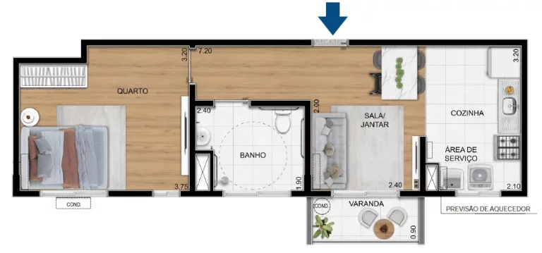 Imagem APARTAMENTO RESIDENCIAL em Rio de Janeiro - RJ, Todos os Santos