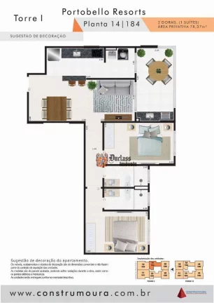 Imagem Apartamento com 2 dormitórios à venda, 78,36 m² a partir de R$ 497.115, - Centro - Mongaguá/SP