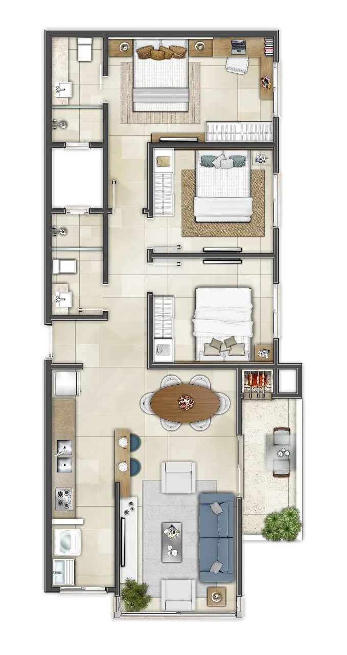 Imagem Apartamento à venda em Torres, Centro, com 1 quarto, 43m2