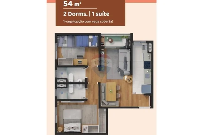 Imagem Apartamento na Planta 2 Quartos 1 suíte Sorocaba - Parque Santa Isabel