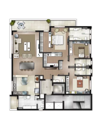 Foto do imóvel Apartamento 3 quartos sendo 3 suítes para venda em Caxias do Sul