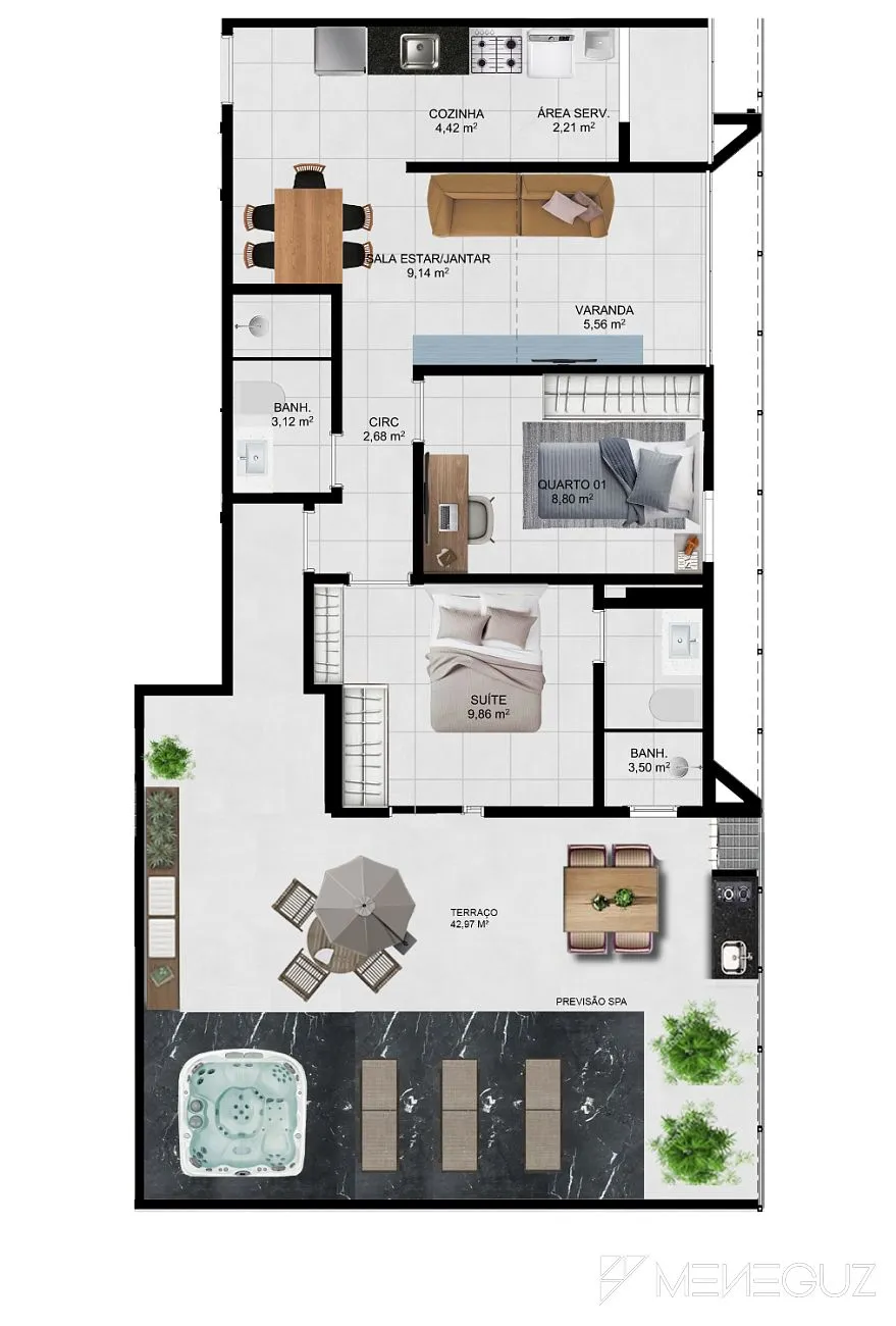 Imagem Apartamento Garden a passos da praia de Itaparica!