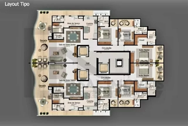 Imagem CASAL IMÓVEIS VENDE APTO ED RIO TÂMISA 3 SUÍTES + 4 VGS PORTEIRA FECHADA BAIXO