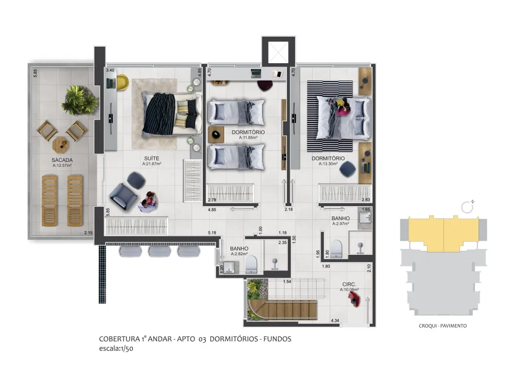 Imagem Apartamento à venda em Torres, Predial, com 2 quartos, 78.47m2