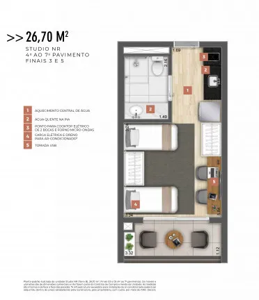 Imagem Studio com 1 Quarto à Venda, 27 m² em Santo Amaro - São Paulo