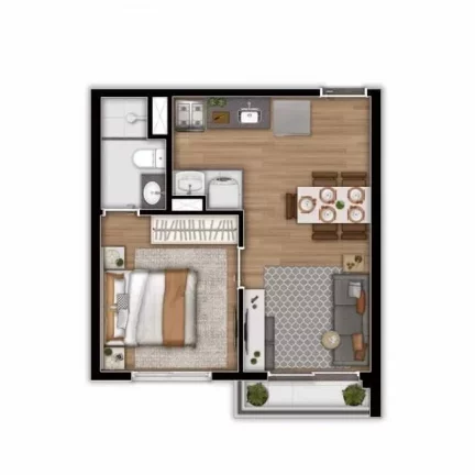 Imagem LINEA VILA SÔNIA - ENGELUX - Apto de 39m² (Unidade Revenda), a 150m da Estação de Metrô Vila Sônia!