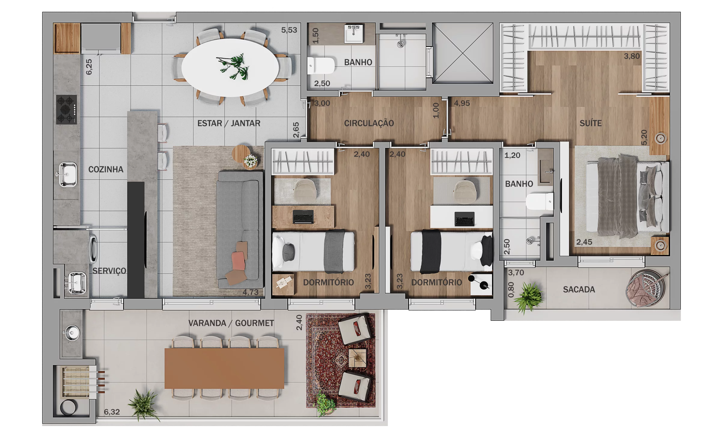 Imagem Apartamento 3 quartos sendo 1 suíte para venda no bairro Petrópolis em Caxias do Sul