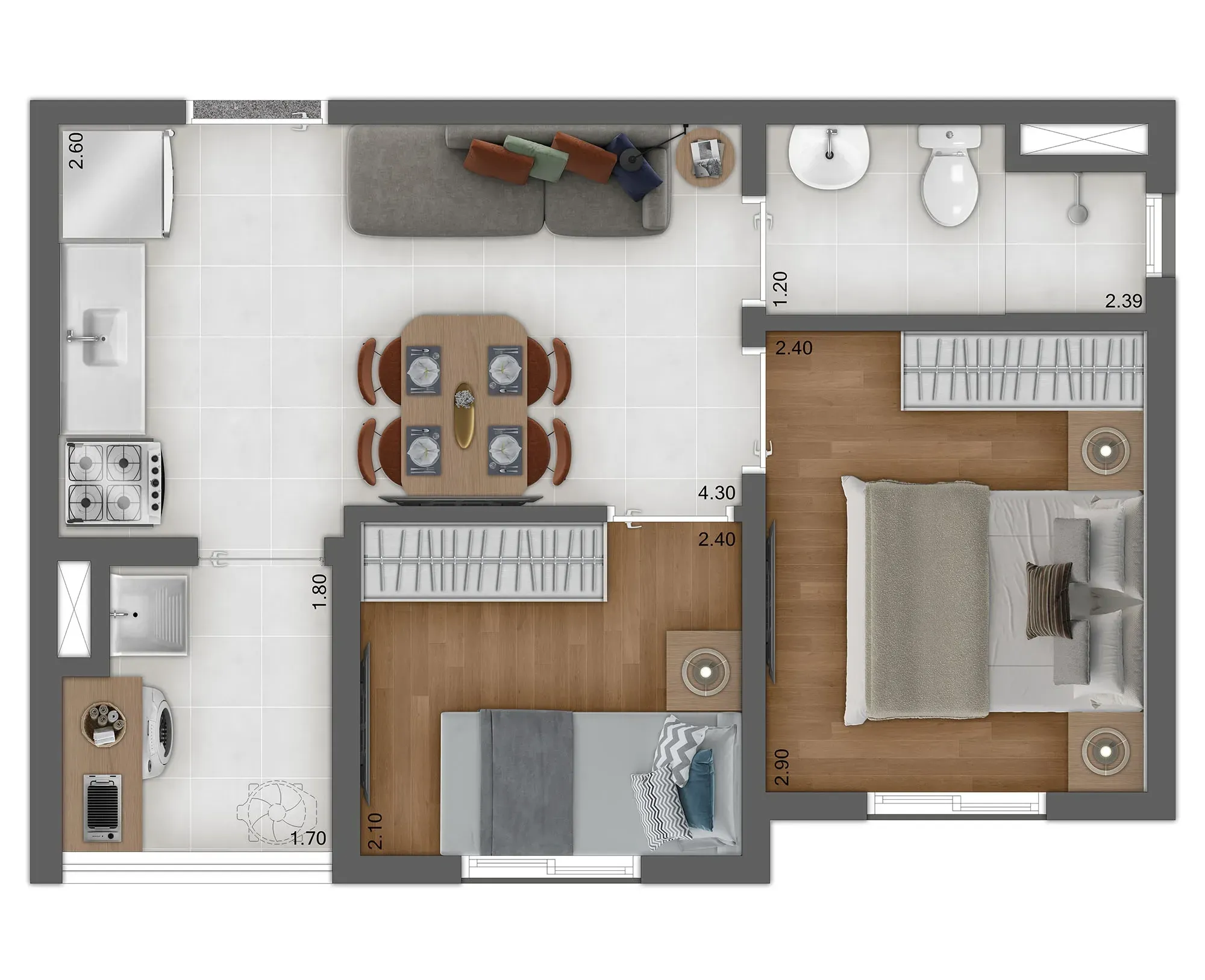 Imagem Apartamento com 2 Quartos à Venda, 33 m² em Santo Amaro - São Paulo