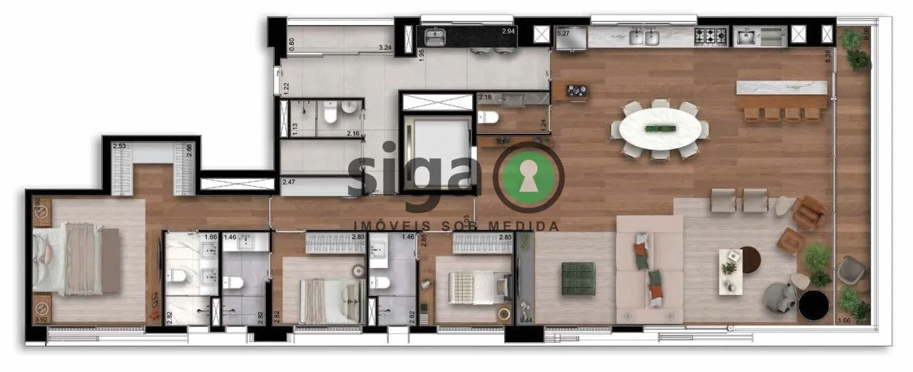 Imagem Apartamento de 204m² no Jardim Paulista com arquitetura exclusiva e sofisticação atemporal