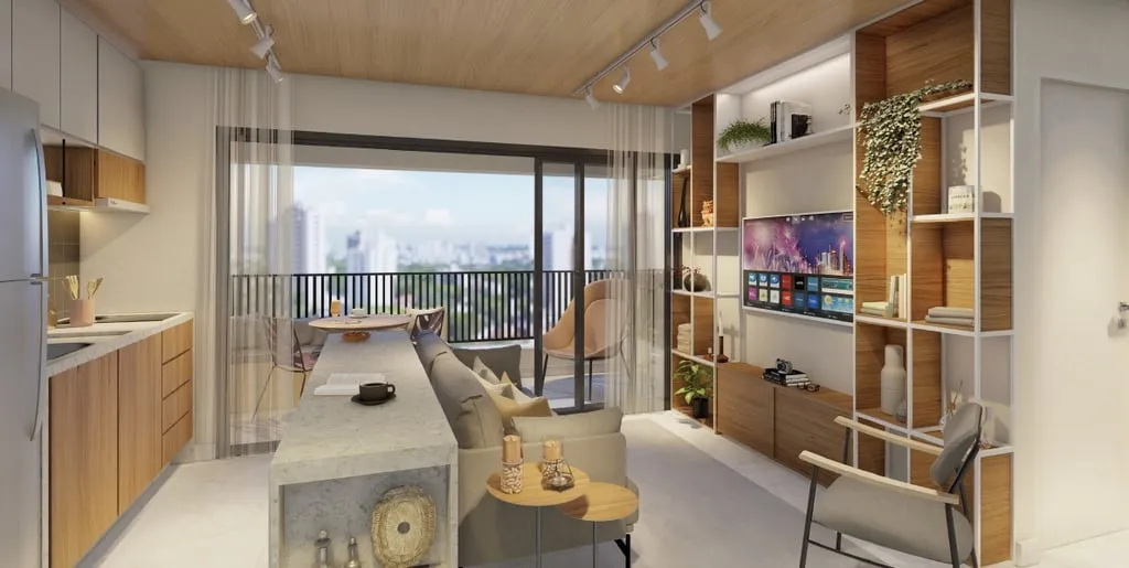Imagem Com um conceito contemporâneo, o projeto arquitetônico do Walk Bittencourt combina design e requin...