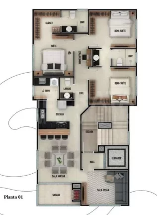 Imagem Gravatá Exclusive Residence em Gravatá, Navegantes, SC