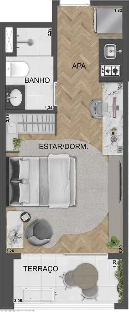 Imagem Studio com 1 Quarto à Venda, 25 m² em Indianópolis - São Paulo