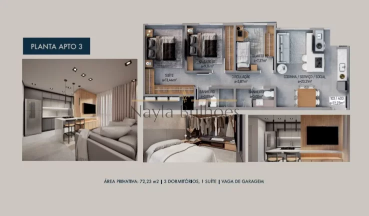 Imagem APARTAMENTO RESIDENCIAL em PALHOÇA - SC, PEDRA BRANCA
